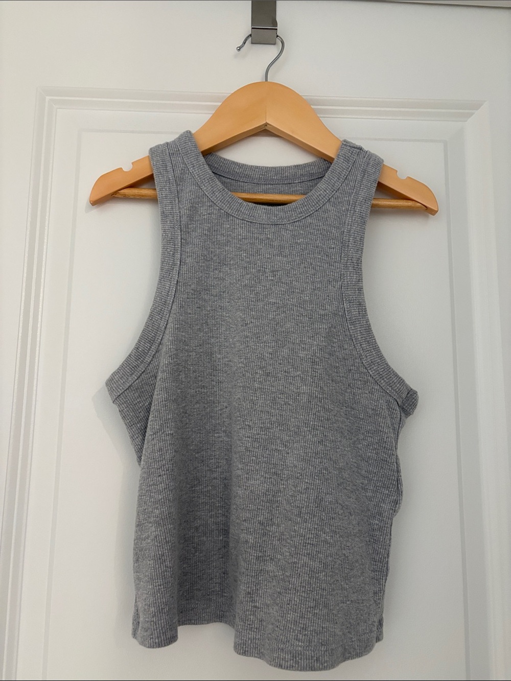 Maeve Gray Ribbed Tank Top
